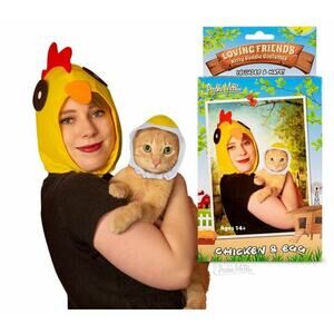 New Dress Up Chicken & Egg Human & Cat Kitten Cats Kittens Costume Cosplay